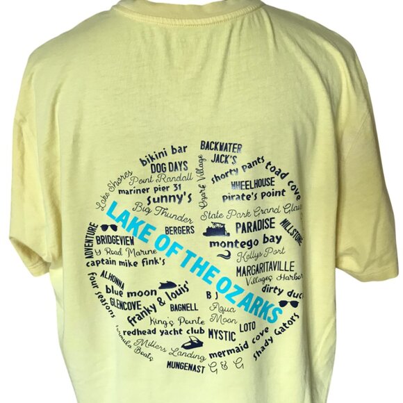 Upcycled Lake of the Ozarks T-Shirt: Landmarks Marinas Graphics, Size Large - Picture 8 of 16